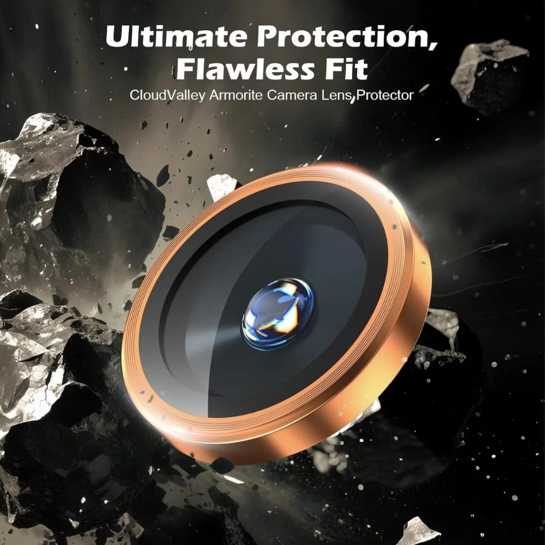 iPhone 11, 11 Pro, 11 Pro Max - Luxury Metal Ring Tempered Glass Camera Lens - Image 4