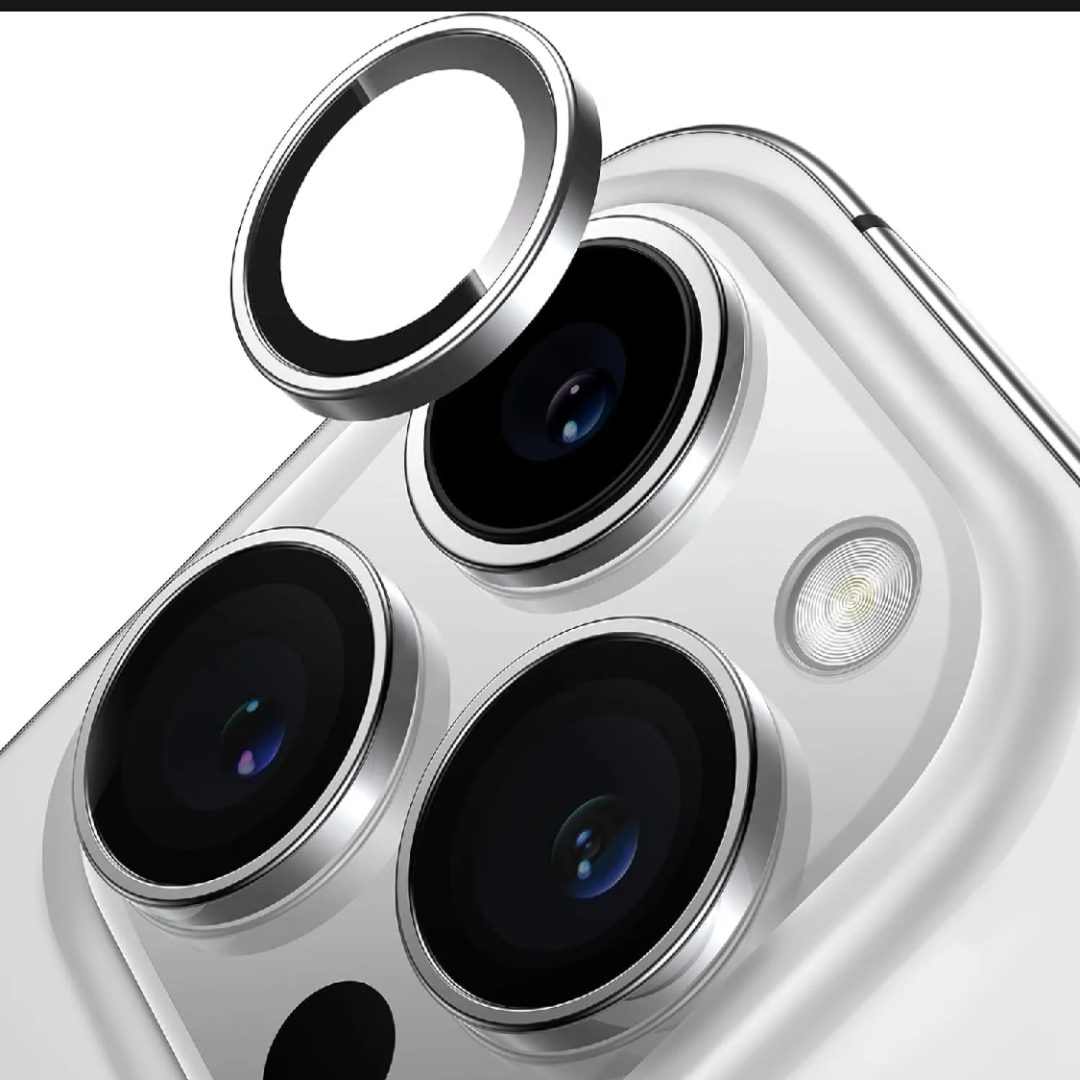 iPhone 11, 11 Pro, 11 Pro Max - Luxury Metal Ring Tempered Glass Camera Lens - Image 3