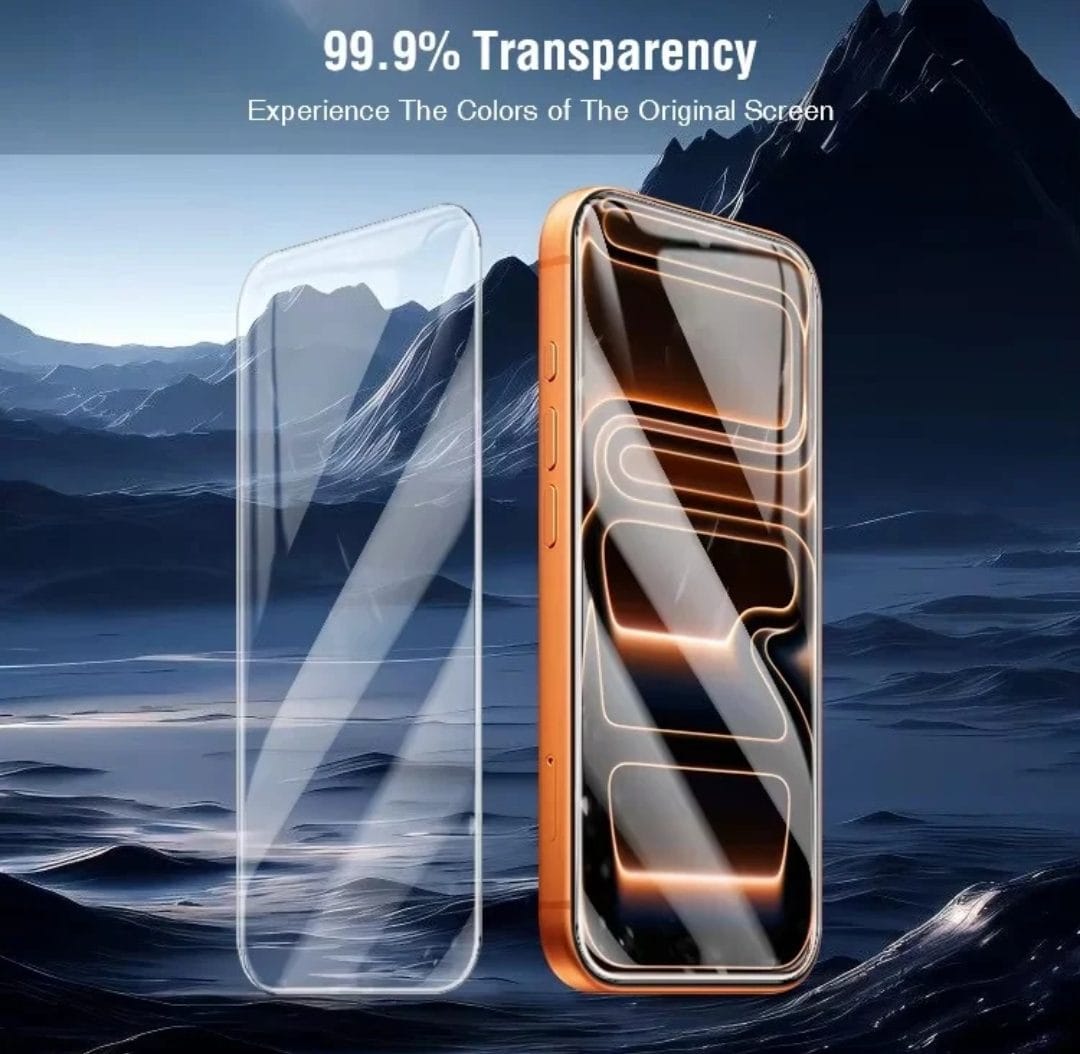 iPhone 17 Pro Max 3D Borderless Tempered Glass – 9H Full Coverage - Image 2