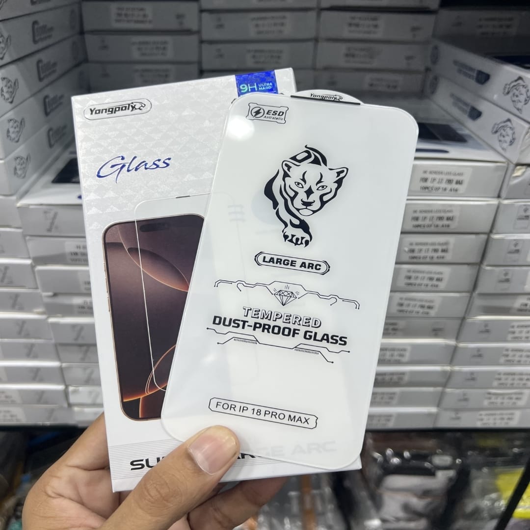 iPhone 18 Pro Max 3D Borderless Tempered Glass 9H Full Coverage