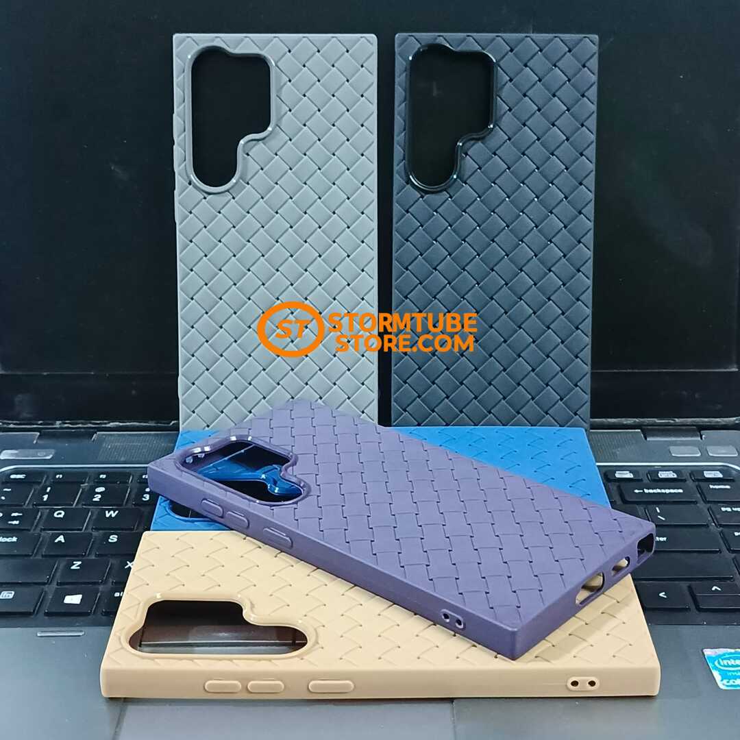 Samsung Galaxy S24 Ultra Case - Luxury Breathable Woven Mesh Soft Cover