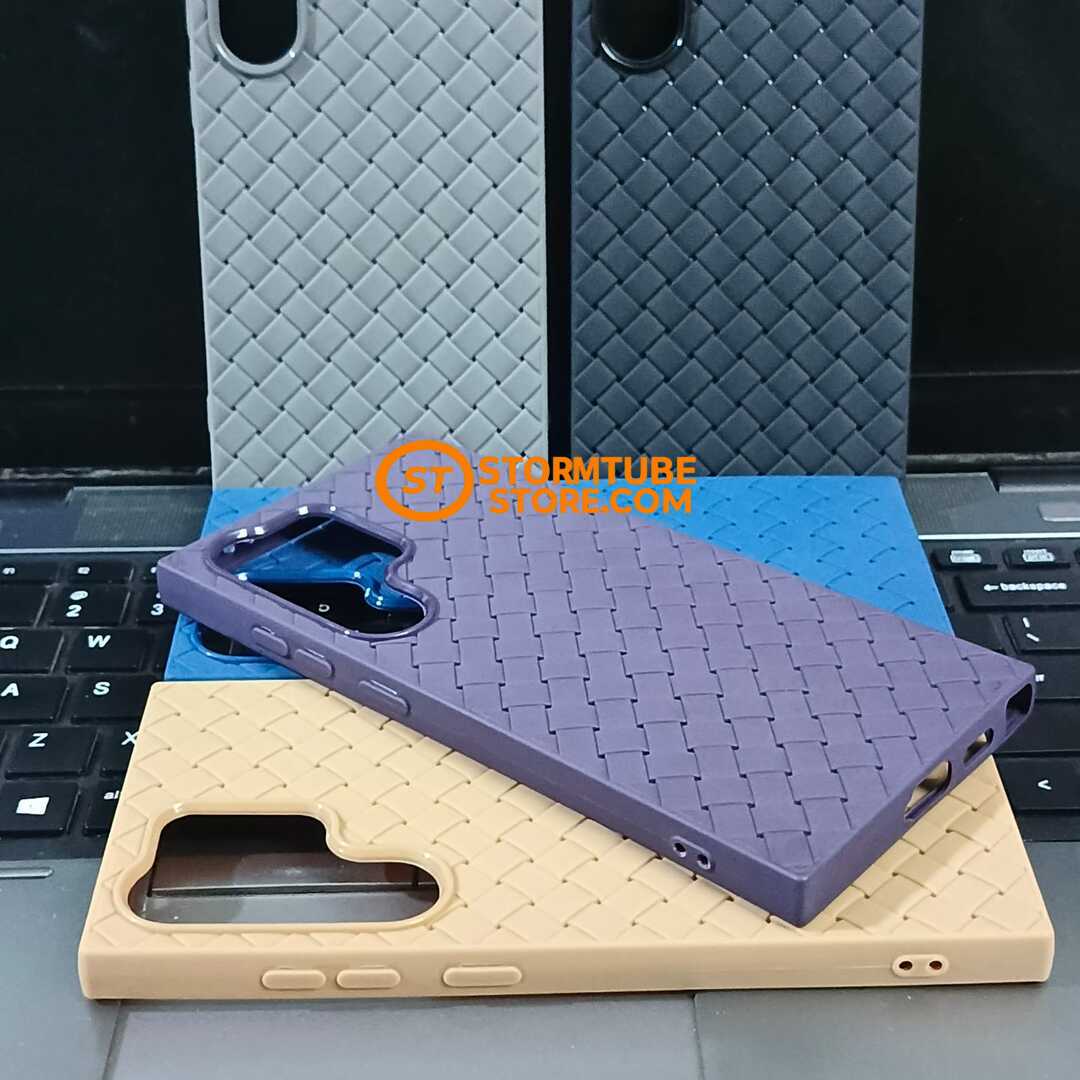 Samsung Galaxy S24 Ultra Case - Luxury Breathable Woven Mesh Soft Cover - Image 3