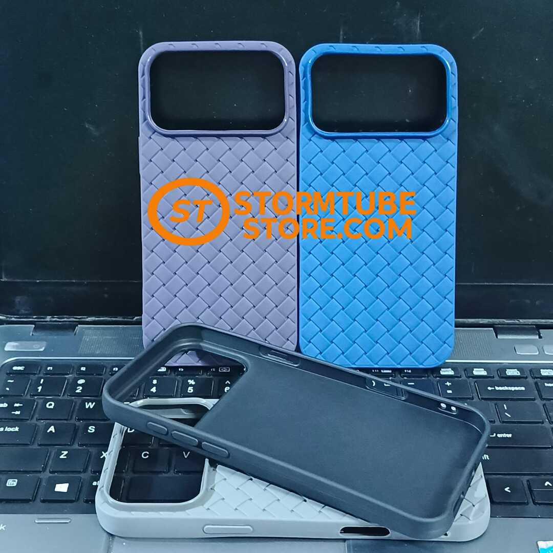 iPhone 17 Pro Max Case - Luxury Breathable Woven Mesh Soft Cover - Image 2