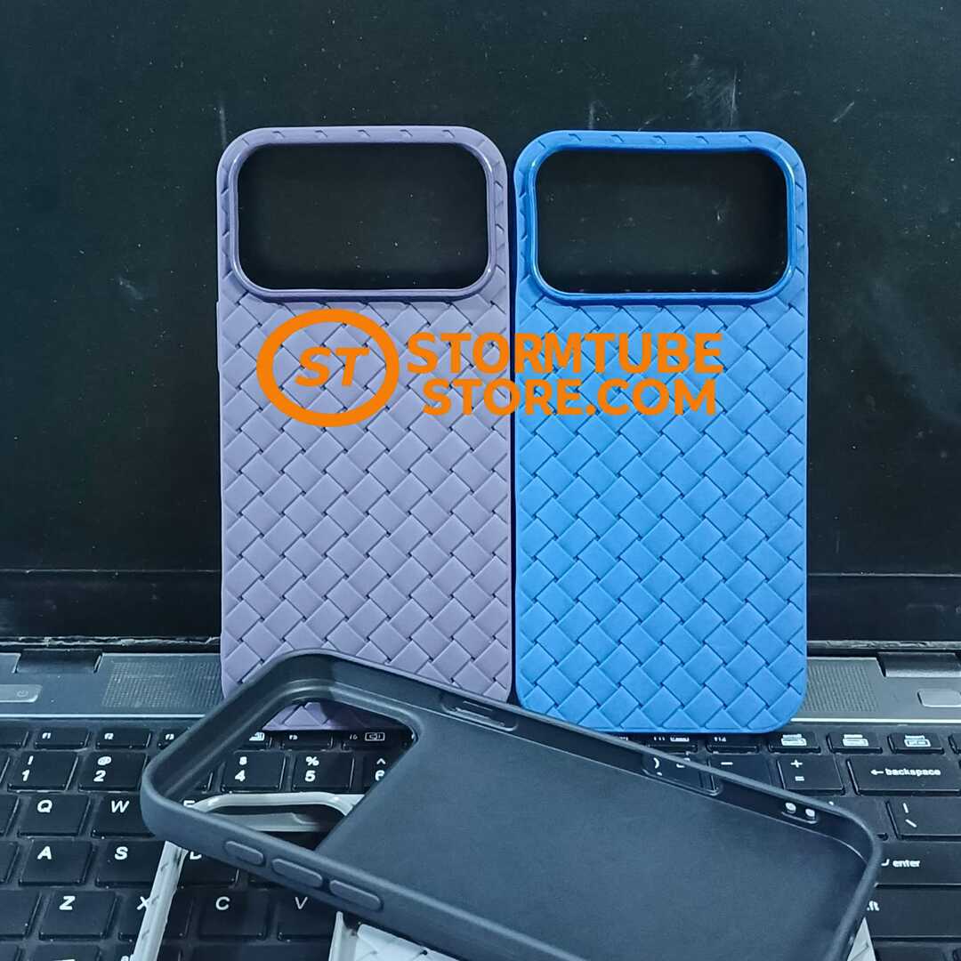 iPhone 17 Pro Max Case - Luxury Breathable Woven Mesh Soft Cover - Image 3