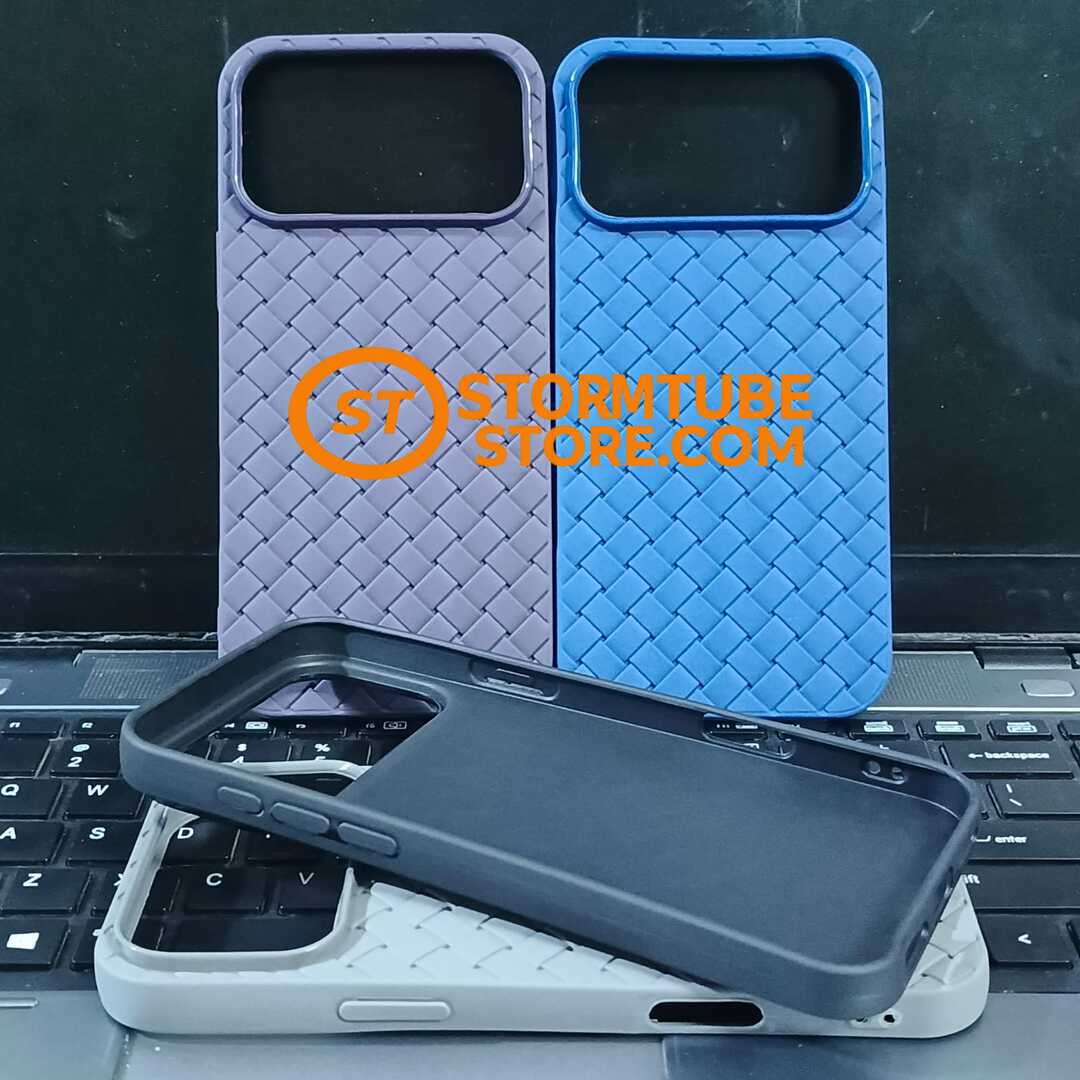 iPhone 17 Pro Max Case Luxury Breathable Woven Mesh Soft Cover