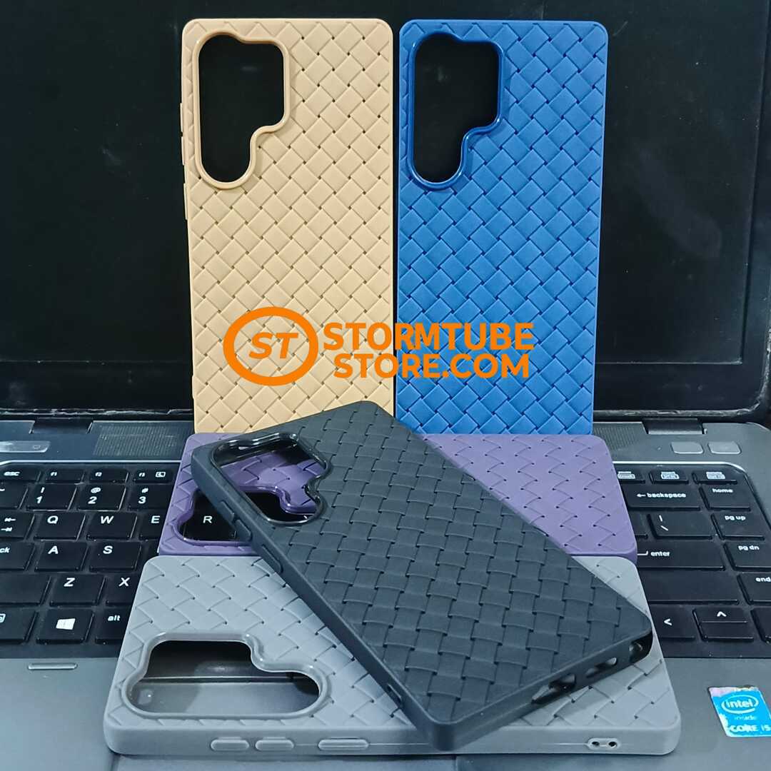 Samsung Galaxy S25 Ultra Case - Luxury Breathable Woven Mesh Soft Cover